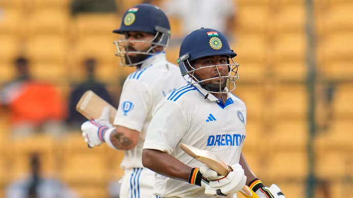 Virat Kohli dismissed for 70 during India's pursuit of a miraculous victory against New Zealand in the Bengaluru Test, leaving India trailing by 125 runs.